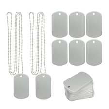 Aluminum Blank Tags Stamping Blanks Dog Metal Tags Engraving Blanks with Neck...