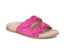 VIONIC Women Elara Slide Sandal, Rose Violet Suede NEW 