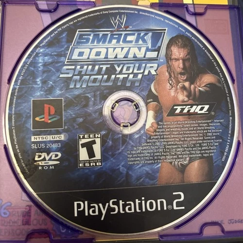 WWE SmackDown Shut Your Mouth (Sony PlayStation 2, 2002) PS2 Disc Only