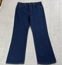 Vintage Levis 517 Jeans Mens 36x30 Dark Wash Made USA 80s Bootcut Orange Tab