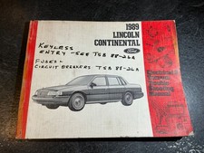 1989 Lincoln Continental Electrical & Vacuum Troubleshooting Manual