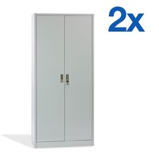 2er Set 2 x Metall Leichtbauschrank Werkzeugschrank Eco 4 B&ouml;den 180x81x39 cm