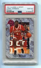 1991 Classic Draft Picks 4 Sport Promo Larry Johnson PSA 10 Gem Mint RC Pop 2