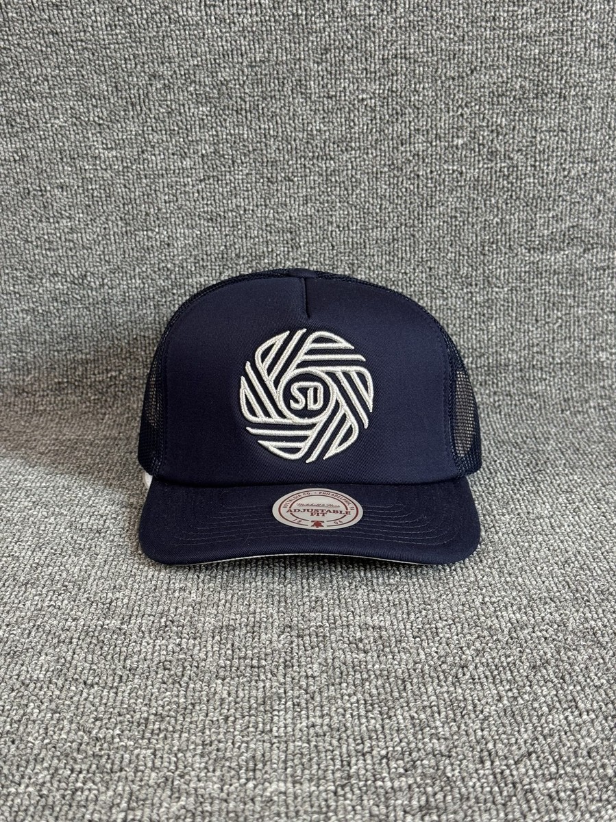 Mitchell & Ness Padres Trucker Snapback Navy Adjustable Fit Hat