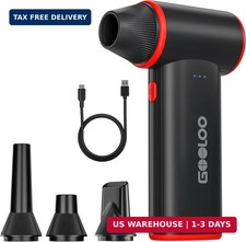 GOOLOO F3 Compressed Air Duster, 150000RPM Duster for Cleaning, 3-Gear Rechargea