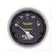 Autometer Marine 200760-40 2-116 Fuel Level Emptyfull Marine Carbon Fiber