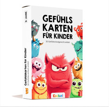 Edubini Gef&uuml;hlskarten F&uuml;r Kinder 30 Karten + Erkl&auml;rtexte - Emotionskarten F&uuml;r