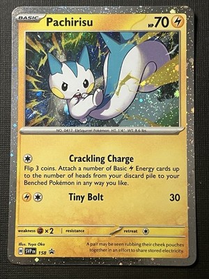 Pachirisu 158 Pokemon Scarlet & Violet SVP Black Star Promo Rare (Cosmos Holo)
