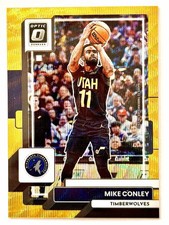2022-23 Donruss Optic #40 Mike Conley Gold Wave Prizm 1/10 FOTL