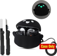 Funny Ghost Soft Silicone Case Cover for Samsung Galaxy Buds 3 Pro 3 - Black