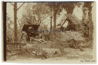 Orig. Foto Mörser Artillerie Geschütz PETIT VIMY b. Arras Lens Frankreich 1.WK