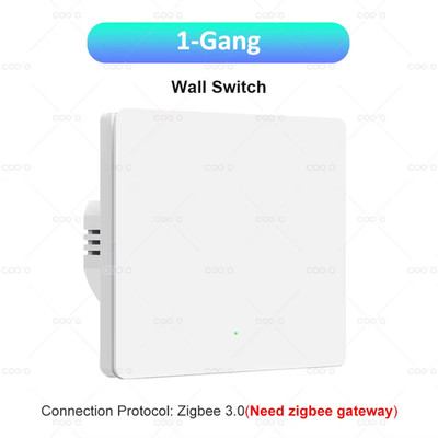 Tuya Zigbee Smart Light Switch No Neutral Wire No Capacitor Needed Wall Push But