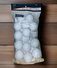Club Champ 15 Plastic Practice Golf Balls Durable Polymer Improve Your Golf Game