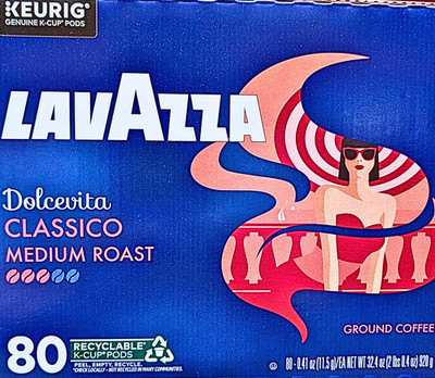 Keurig Lavazza Dolcevita Classico Medium Roast K-Cup Pods 80 Count