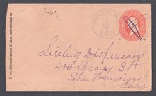 Arizona Territory PHOENIX Feb 28 1884 Ty 10 MOB Postmark on Envelope Cover