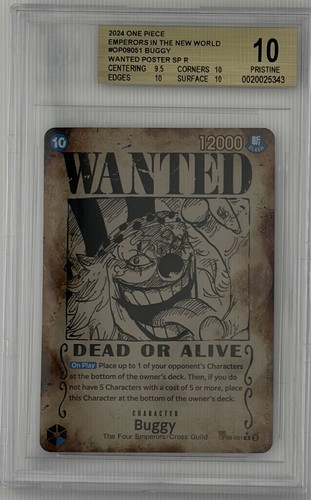 Buggy (Wanted Poster) graded BGS 10 for sale on eBay