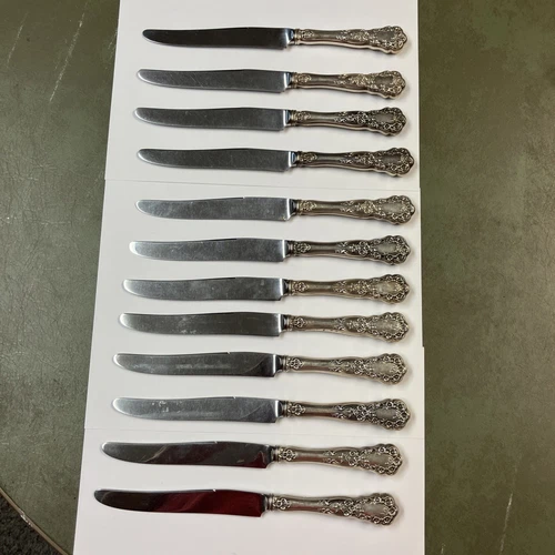 Gorham Buttercup Sterling Silver Handle Dinner Knife 9 5/8" No Monogram 12 Avail