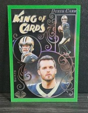 Panini 2023 Illusions King of Cards Insert Derek Carr #5 Green Saints NFL