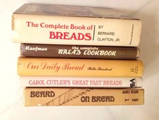 Vintage Lot of 5 Bread Baking Making Cookbooks HC   '69 - '84 G / VG