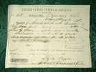1864 United States Internal Revenue Collector’s Office Receipt