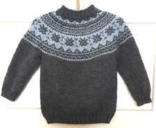  Pullover,Norweger, Rundpasse, grautöne, han...