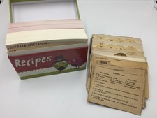Horizon Recipe Card Box,New W/ Filled W/ Blank Cards,Set of VTG Recipes Included