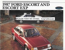 Original 1987 Ford Escort And Escort Exp Dealer Sales Brochure