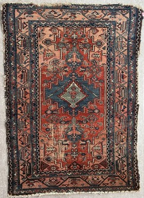 Antique Persian Heriz Rug Hand-Knotted Wool Northwest Persia, 4 4  × 3 2 
