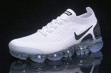 Nike Air VaporMax Flyknit 2 White Black 942842  103 Men's Air Cushion Sneakers