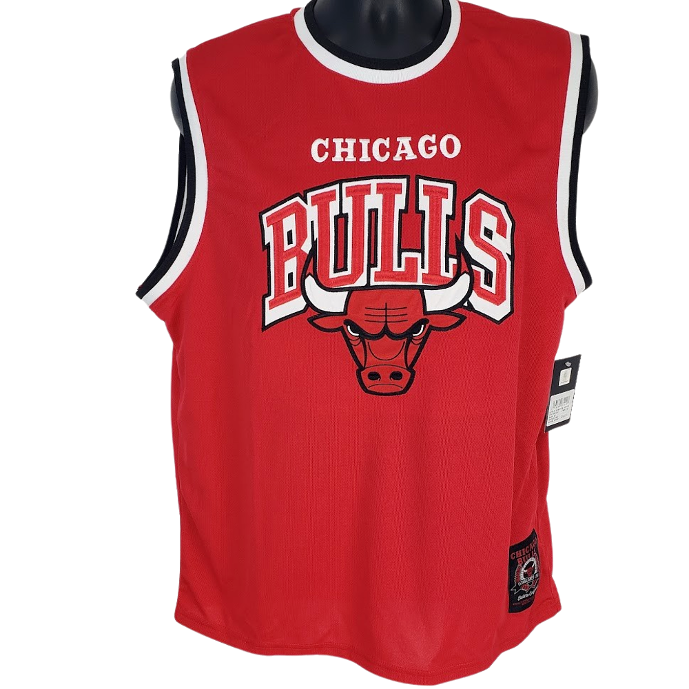 Chicago Bulls Embroidered Logo Jersey Mens Red | eBay