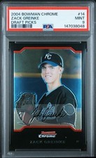 ZACK GREINKE 2004 Bowman Chrome DRAFT PICKS #14 PSA 9 MINT RC