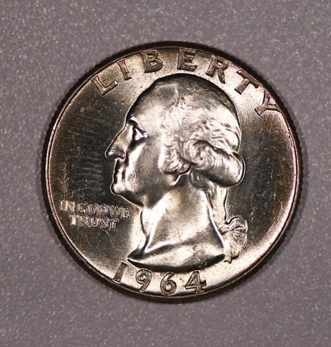 1964-P "Washington" Silver Quarter-Dollar Coin, Mint State Condition