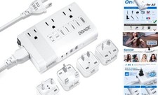 220V to 110V Converter for European Travel - 350W 7 in 1 Voltage White