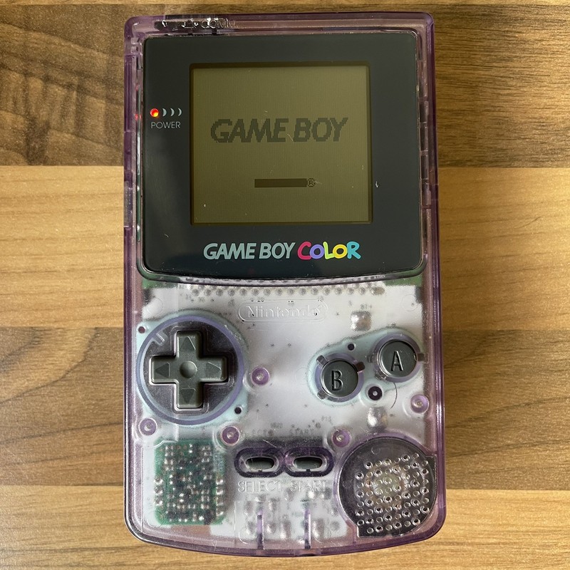 Nintendo Gameboy Color Handheld Console Clear Purple Tested Working