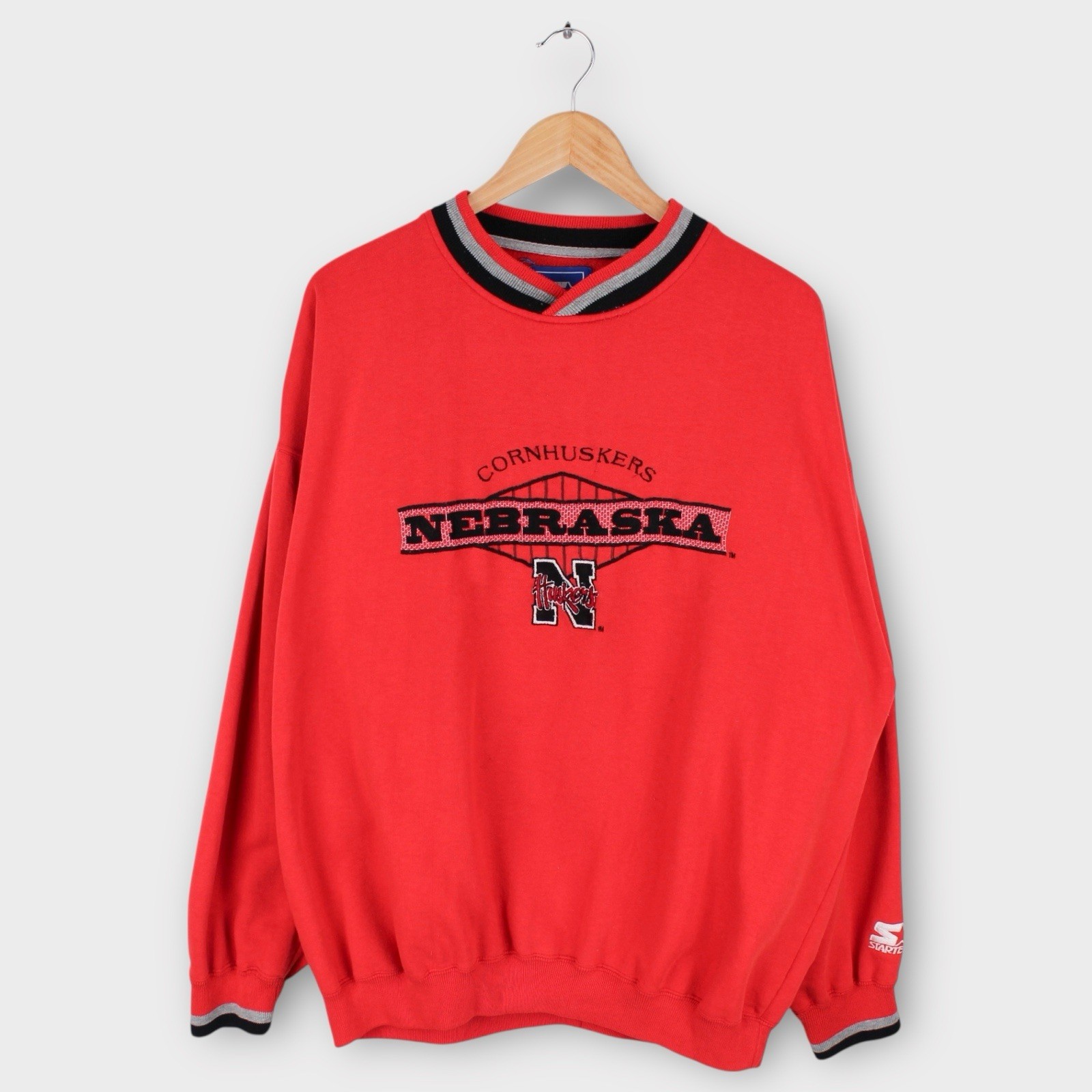 Vintage Starter Nebraska Cornhuskers Crewneck Sweatshirt Men’s Red Size XL