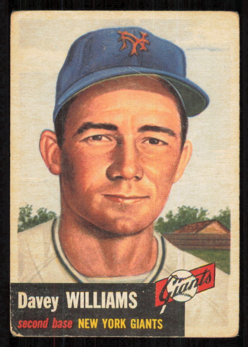 Davey Williams #120 Baseball Cards 1953 Topps trading card — raw and PSA graded price guide