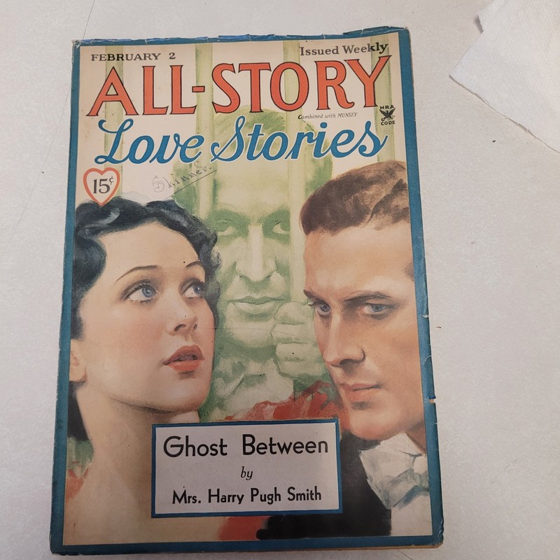 All-Story Love Stories Pulp Mag Feb 2 1935 Ghost Between Harry Pugh Smith