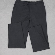 Banana Republic Slim Fit Gray Dress Pants Mens 32x31 Gray Plaid Wool