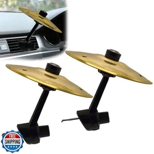 2 Pack Car Drum Cymbal Air Vent, Golden Car Symbol Drum For Drummers and Musi