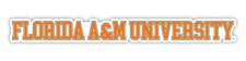 Florida A M Rattlers College Text Vinyl Decal   White, Clear and Holo