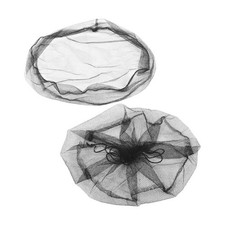 2Pcs Reusable Black Polyester Fan Covers Dustproof Safety Net for Standing Fans