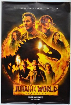 JURASSIC WORLD DOMINION (2022) Original Cinema One Sheet Movie Poster