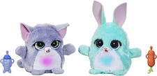 Fuzzalots Kitty and Bunny Color Change Interactive Feeding Toy, Lights and Sound