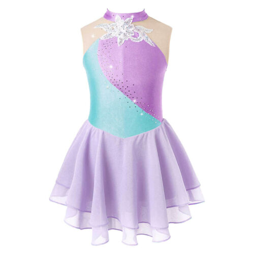 Kinder Mädchen Ballett Leotard Rock Tutu Kleid Gymnastik Ballerina Tanz Kostüm - Bild 42 von 54