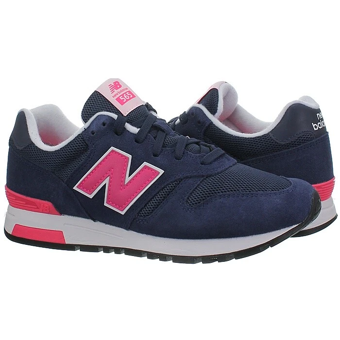 New Balance 565 blue pink Women s Suede Sneaker Casual shoes Low
