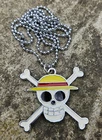 One Piece Anime Manga Straw Hat Pirate Logo Luffy Zoro Metal Necklace UK Seller