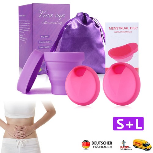 Menstruationsscheibe NEU mit Lasche Set mit 2 Periodenscheiben der Größe S + L - Bild 2 von 15