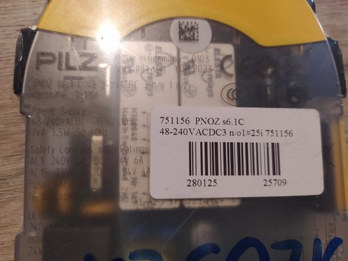 PILZ PNOZ S6.1 751156 SAFETY RELAY [NEW] - Picture 5 of 6