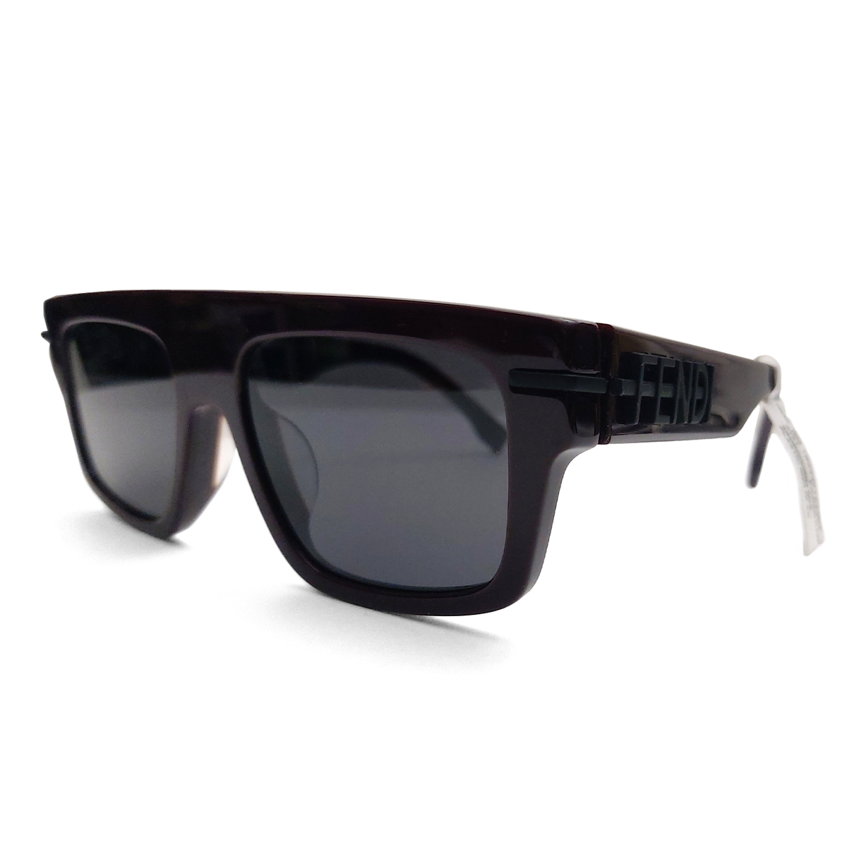 Fendi FE40091U 69A Bordeaux-Grey Lens Unisex Square Sunglasses 54