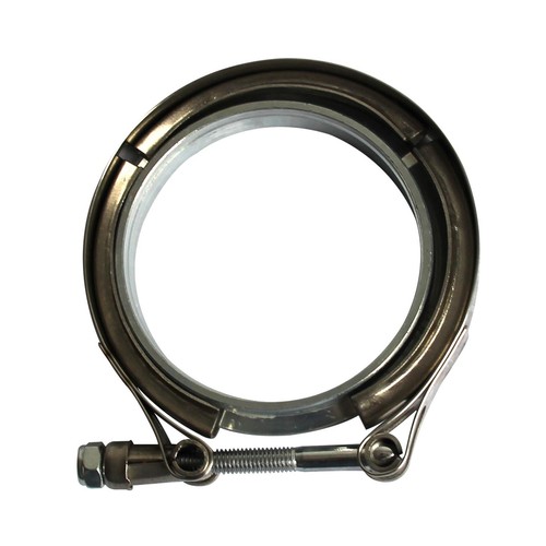 Abrazadera de banda en V universal de acero inoxidable para abrazadera de brida de tubo de escape turbo 3,5 pulgadas - Imagen 2 de 6